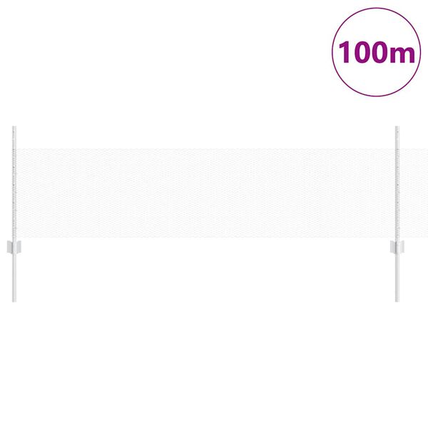 vidaXL Zaun mit Pfosten Silber 0,5 x 100 m Stahl