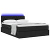 vidaXL Bett mit Stauraum und LED Schwarz 140 x 200 cm Polyester