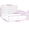 vidaXL Boxspringbett mit Matratze Dunkelbraun 160x200 cm Stoff
