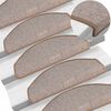 vidaXL Stufenmatten 30 Stk. 65x24x4 cm Hellbraun Halbrund Gro&szlig;