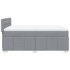 vidaXL Boxspringbett mit Matratze Hellgrau 140x200 cm Stoff