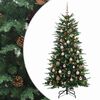 vidaXL K&uuml;nstlicher klappbarer Weihnachtsbaum 150 cm 150 LEDs