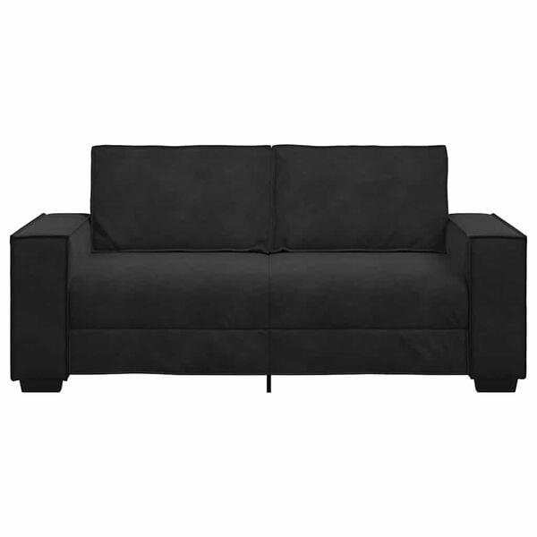 vidaXL 2-Sitzer-Sofa Schwarz 180x78x84 cm Samt