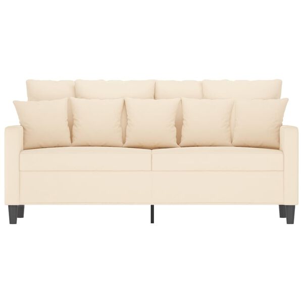 vidaXL 2-Sitzer-Sofa Creme 140 cm Samt