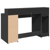 vidaXL LED-Schreibtisch Schwarz 140x55x91 cm Holzwerkstoff