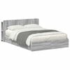 vidaXL Bettgestell mit Stauraum Grau Sonoma 140 x 200 cm Holzwerkstoff