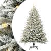 vidaXL K&uuml;nstlicher vorbeleuchteter Weihnachtsbaum mit Kugelset Gr&uuml;n