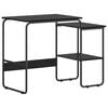 vidaXL Schreibtisch mit Stauraum Schwarz Eichen-Optik 100 x 50 x 75 cm