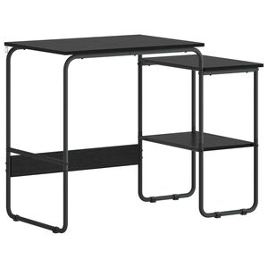vidaXL Schreibtisch mit Stauraum Schwarz Eichen-Optik 100 x 50 x 75 cm