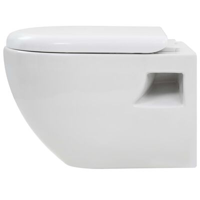 vidaXL Hänge-Toilette mit Unterputzspülkasten Keramik