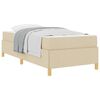 vidaXL Bettrahmen Creme 90 x 200 cm Stoff