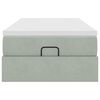 vidaXL Ottoman-Bett mit Matratze Hellgrau 90x200 cm Samt