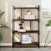 vidaXL B&uuml;cherregal 4 B&ouml;den R&auml;uchereiche 76x32x123 cm Holzwerkstoff