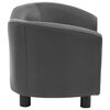 vidaXL Hundesofa Grau 67x41x39 cm Kunstleder
