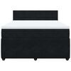 vidaXL Boxspringbett mit Matratze Schwarz 140x200 cm Samt