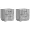 vidaXL Nachttisch 2 pcs Graues Sonoma 43 x 34,5 x 44,5 cm