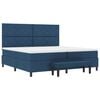vidaXL Boxspringbett mit Matratze mit Kopfteil Blau 200 x 200 cm Stoff