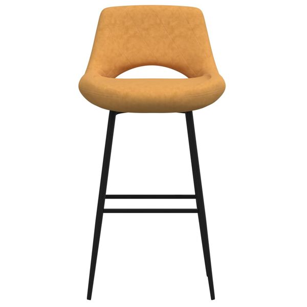 vidaXL Barhocker 2 Stk. Braun Samt