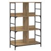 vidaXL Regal 4 Ebenen 78,5 x 33 x 117,5 cm Metall PB Artisan-Eiche