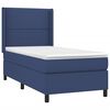 vidaXL Boxspringbett mit Matratze Blau 90x200 cm Stoff