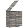 vidaXL Garten-Kissenbox PE Rattan 100x49x103,5 cm Grau