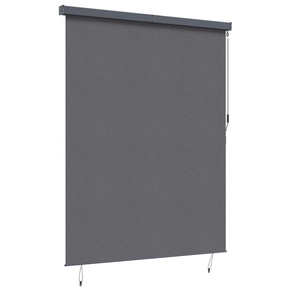 vidaXL Rollo mit Vorh&auml;ngen Anthrazit 200 x 250 cm Stoff und Aluminium