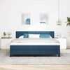 vidaXL Boxspringbett mit Matratze mit Kopfteil Blau 180 x 200 cm Stoff