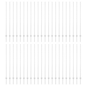 vidaXL Zaunpfosten 44 pcs Silber 200 cm Stahl