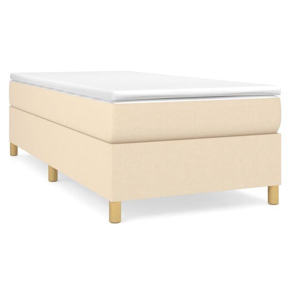 vidaXL Boxspringbettgestell Creme 90x190 cm Stoff
