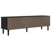 vidaXL TV-Schrank SENJA Rattan-Optik Schwarz 158x40x49cm Kiefernholz