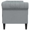 vidaXL Chesterfield-Sofa 2-Sitzer Hellgrau Stoff