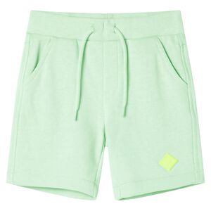 Kindershorts mit Kordelzug Knallgr&uuml;n 104