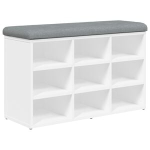 vidaXL Schuhbank Wei&szlig; 82 x 32 x 50 cm Holzwerkstoff