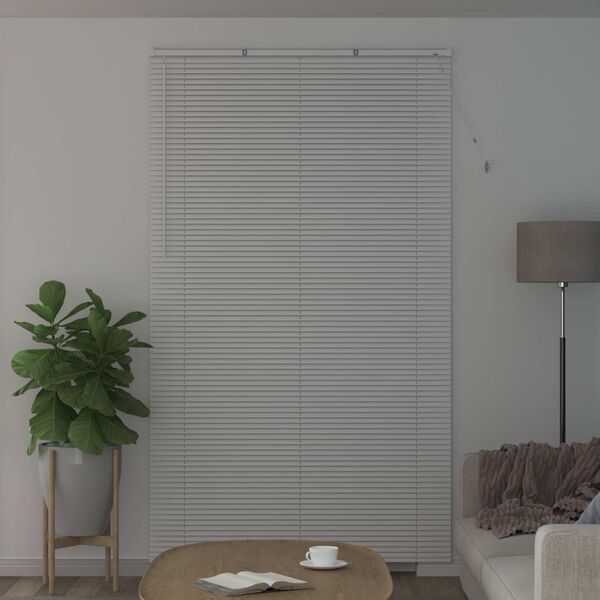 vidaXL Venetianer Jalousie Verstellbar Wei&szlig; 213 x 150 cm PVC