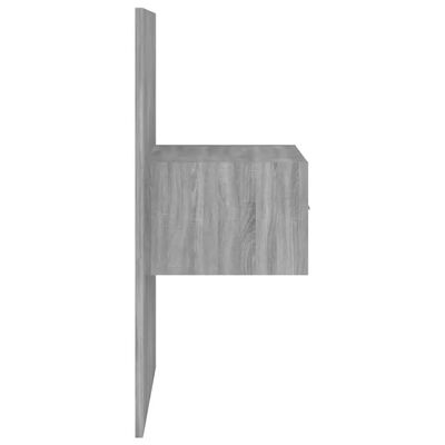 vidaXL Bettkopfteil mit Nachttischen Grau Sonoma Holzwerkstoff