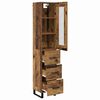 vidaXL Highboard Altholz 34,5 x 34 x 180 cm Holzwerkstoff