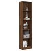 vidaXL Bücherregal 5 Fächer Braun Eiche 40x24x175 cm Holzwerkstoff