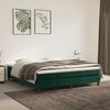 vidaXL Boxspringbett mit Matratze Dunkelgr&uuml;n 180x200 cm Samt