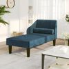 vidaXL Chaiselongue mit Nackenrolle Blau Samt