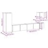 vidaXL 5-tlg. TV-Schrank-Set Wandmontage Altholz-Optik Holzwerkstoff