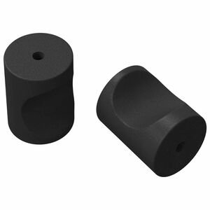 vidaXL Schrankkn&ouml;pfe 2 pcs Schwarz M4 x 12 mm Eisen