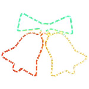 vidaXL LED-Silhouette Weihnachtsglocken 72 LEDs 50x56 cm