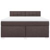 vidaXL Boxspringbett mit Matratze Dunkelbraun 180x200 cm Stoff
