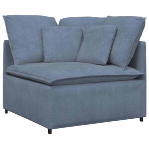 vidaXL Modulares Sofa Eckmodul mit Kissen Blau 100 cm