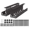vidaXL Unter dem Schreibtisch Kabelmanagement Tray 2 Stk. Schwarz