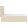 vidaXL Ottoman-Bett mit Matratzen & LEDs Creme 160x200 cm Stoff