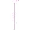 vidaXL Zaunpfosten Sonstiges 52 pcs Grau 3,2 x 3,2 x 170 cm Stahl