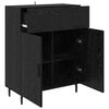 vidaXL Sideboard Schwarz Eichen-Optik 69,5 x 34 x 90 cm Holzwerkstoff