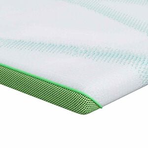 vidaXL Matratzenauflage Wei&szlig; und Gr&uuml;n 70 x 200 cm Jacquard Stoff
