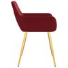vidaXL Esszimmerst&uuml;hle 2 Stk. Weinrot Samt
